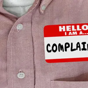 Complainer Dissatisfied Customer Hello Name Tag Words 3d Illustr