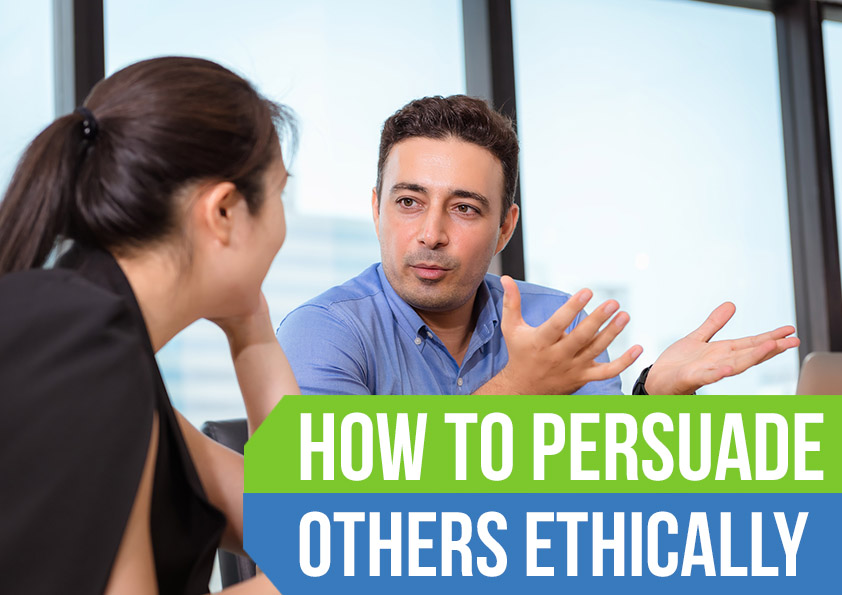  man persuading ethically