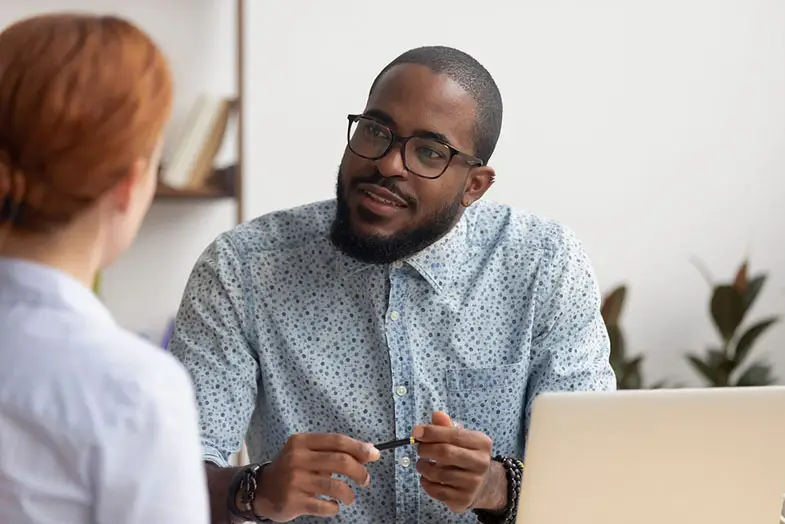 black man office interview