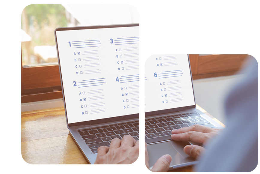 manager taking a 360 degree feedback assessment