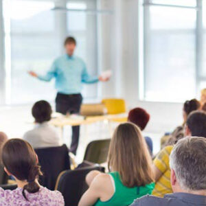 Man delivering speech