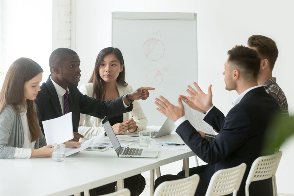 discussion in the office
