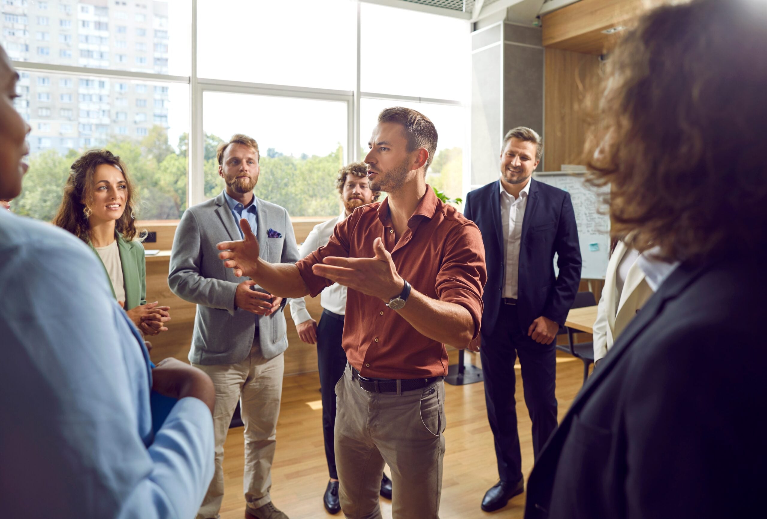Manager training a group